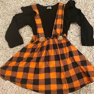 Skirt with suspender set